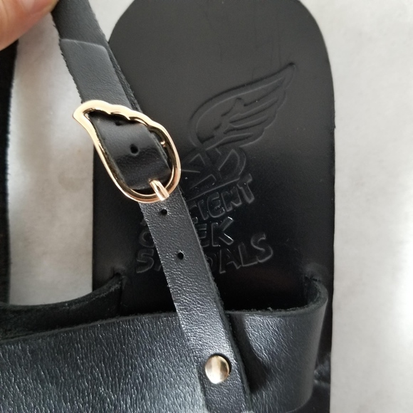 Ancient Greek Sandals Flats Slingback Black Straps - Picture 8 of 8